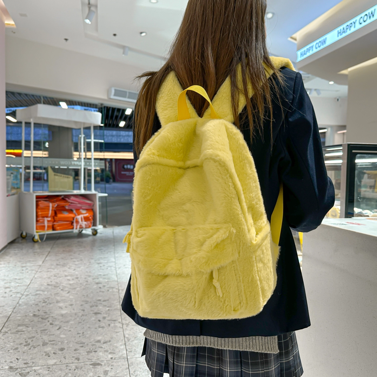 米囹 韩版书包 轻盈减负 双肩包 大号 白色