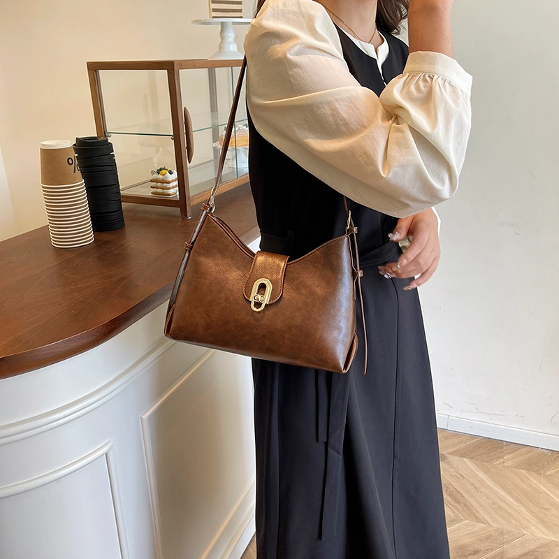 ORANGE BEAN PU Tote