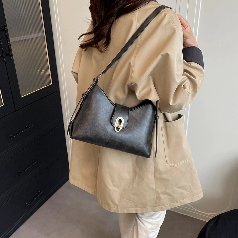 ORANGE BEAN PU Tote