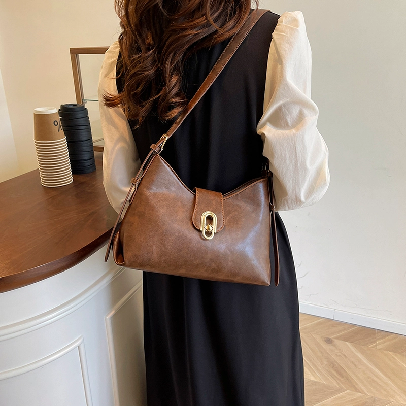 ORANGE BEAN PU Tote