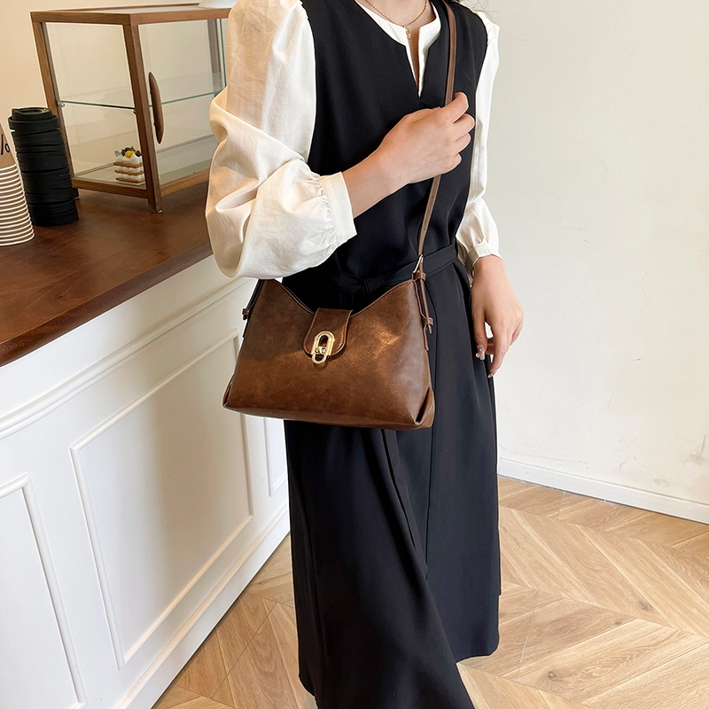 ORANGE BEAN PU Tote