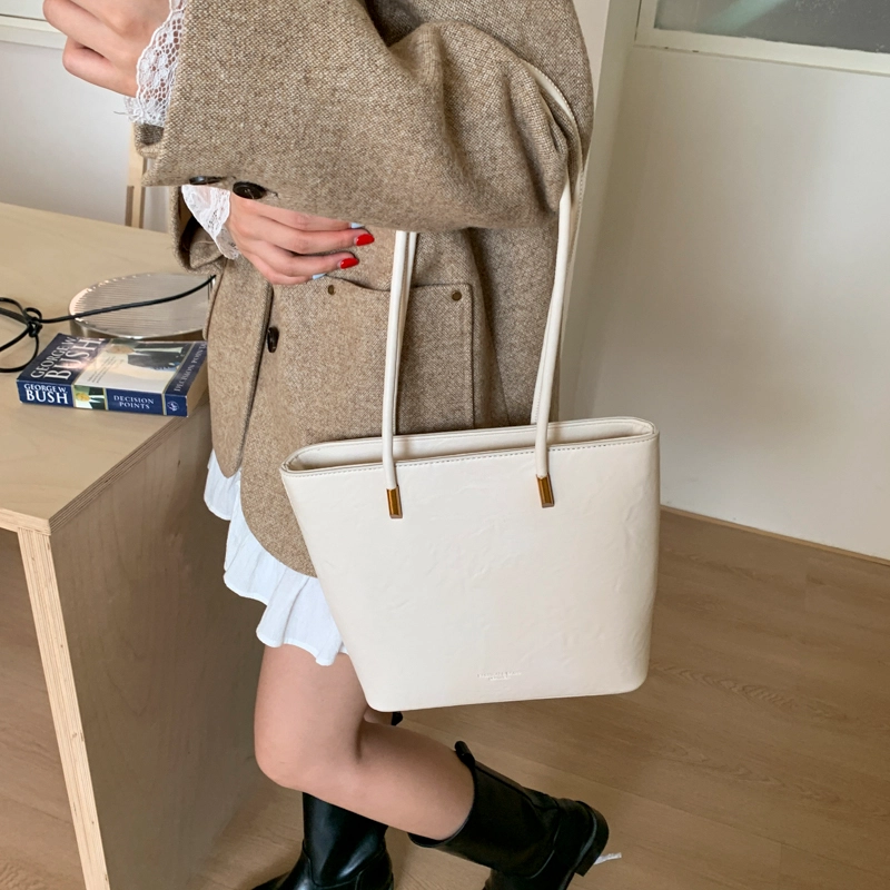 ORANGE BEAN PU Tote