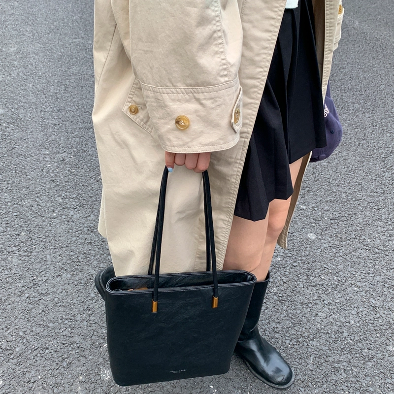 ORANGE BEAN PU Tote
