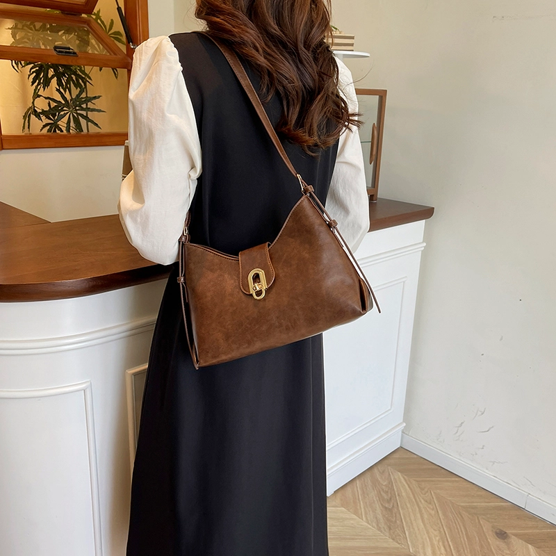 ORANGE BEAN PU Tote