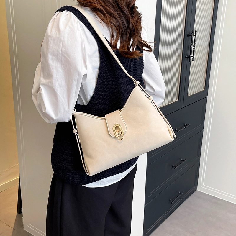 ORANGE BEAN PU Tote