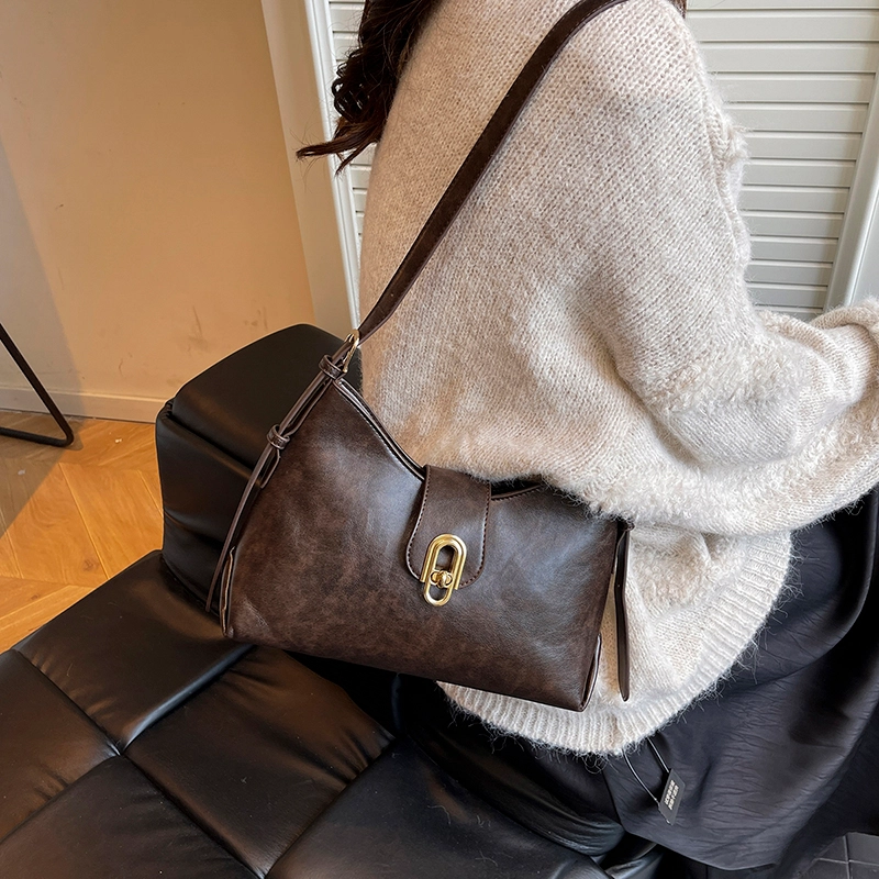 ORANGE BEAN PU Tote
