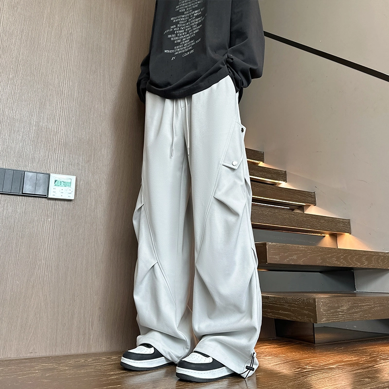 引创 重磅绒感星空呢伞兵工装保暖时尚休闲裤 男女同款