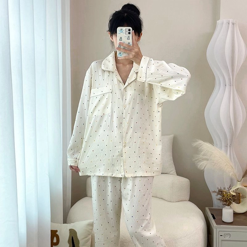 静英鸾 女透气舒适休闲可爱简约设计家居服睡衣套装 女款