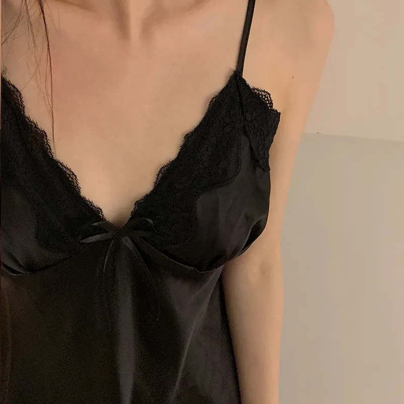静英鸾 舒适简约休闲风格吊带纯欲家居服睡裙 女款