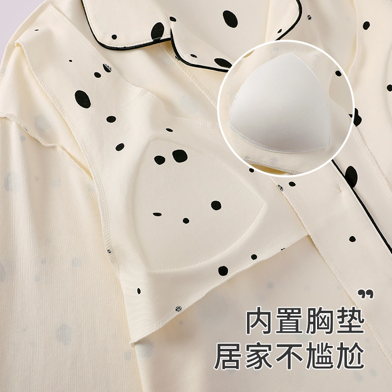 静英鸾 长袖长裤休闲卡通小猫简约家居服睡衣套装 女款