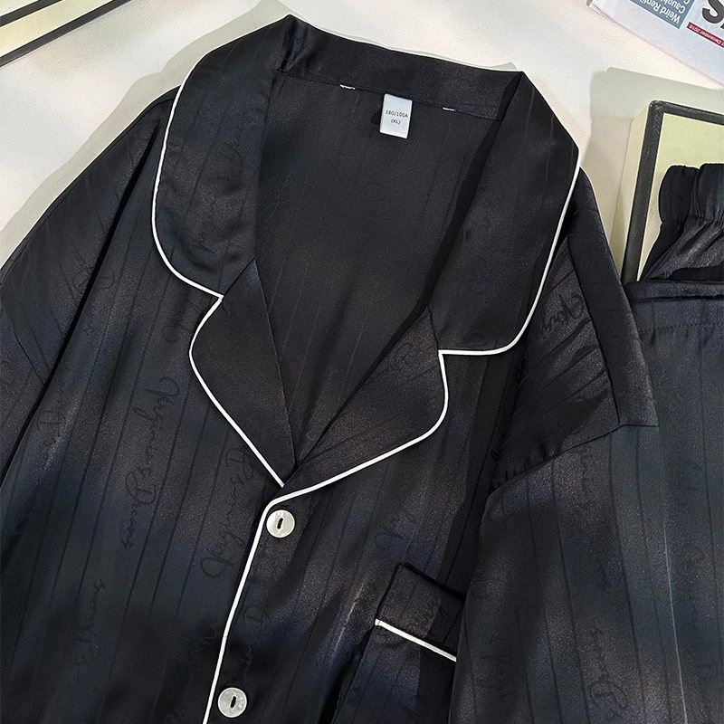 静英鸾  纯色翻领时尚简约风休闲舒适家居服睡衣礼盒 男款