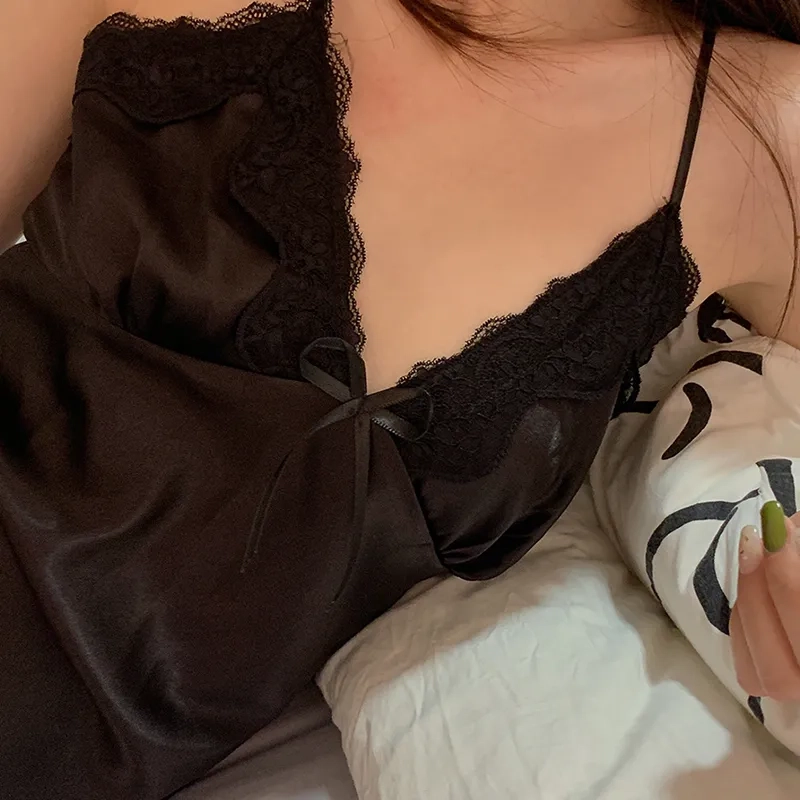 静英鸾 舒适简约休闲风格吊带纯欲家居服睡裙 女款
