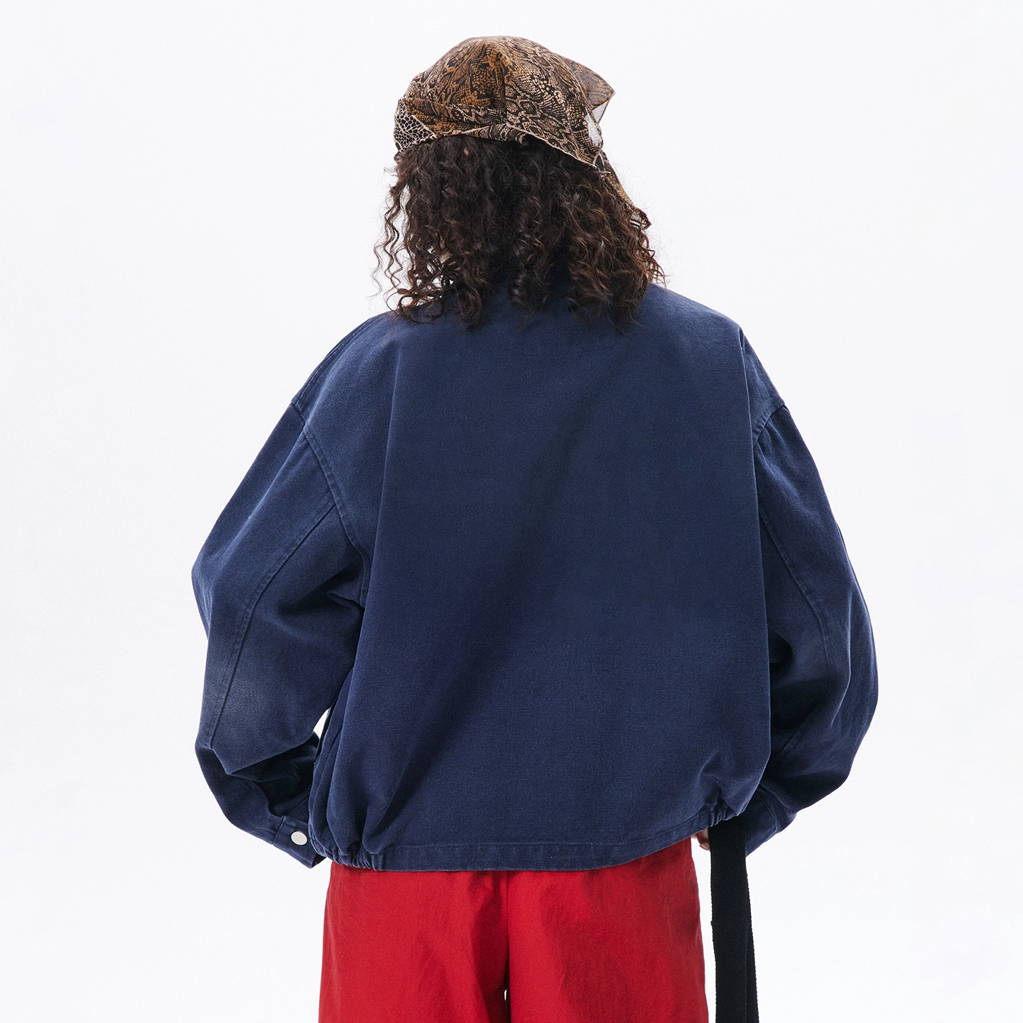 宫奴 日系休闲潮牌基础款纯色宽松水洗翻领外套夹克 男女同款