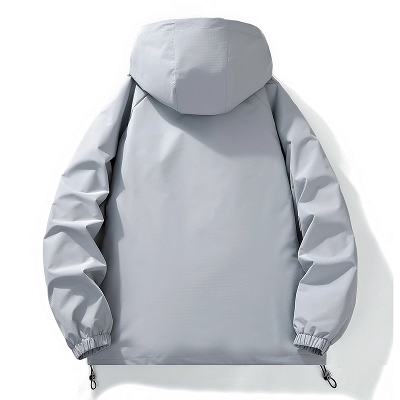 洋气先生 美式潮流撞色拼接户外机车运动徒步通勤登山服耐磨飞行防风设计无性别主义拉链大口袋长袖基础极简连帽工装冲锋外套夹克 男女同款