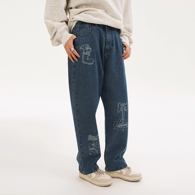 MIND ERROR Graphic Jeans