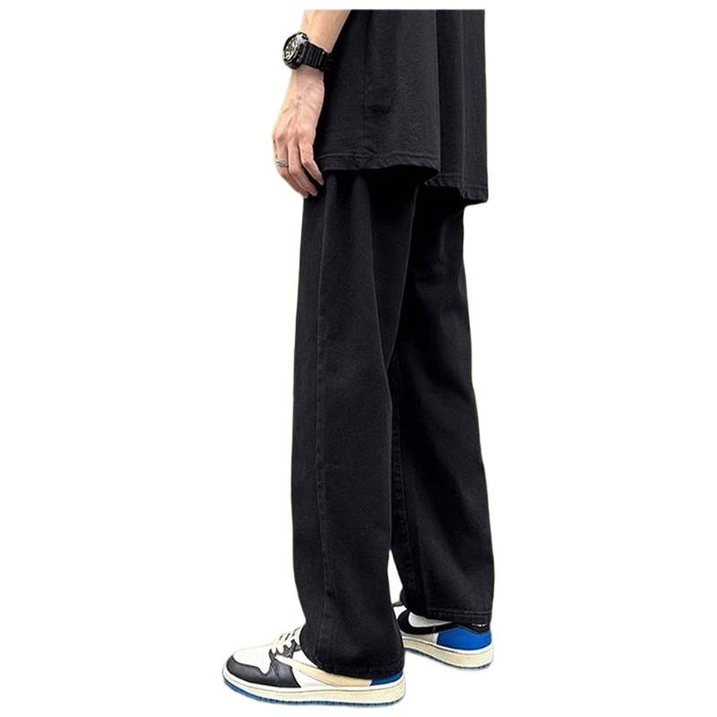 邦固依品 直筒男士高端春秋季薄款宽松休闲阔腿潮牌美式高街复古长裤子 牛仔裤 男女同款
