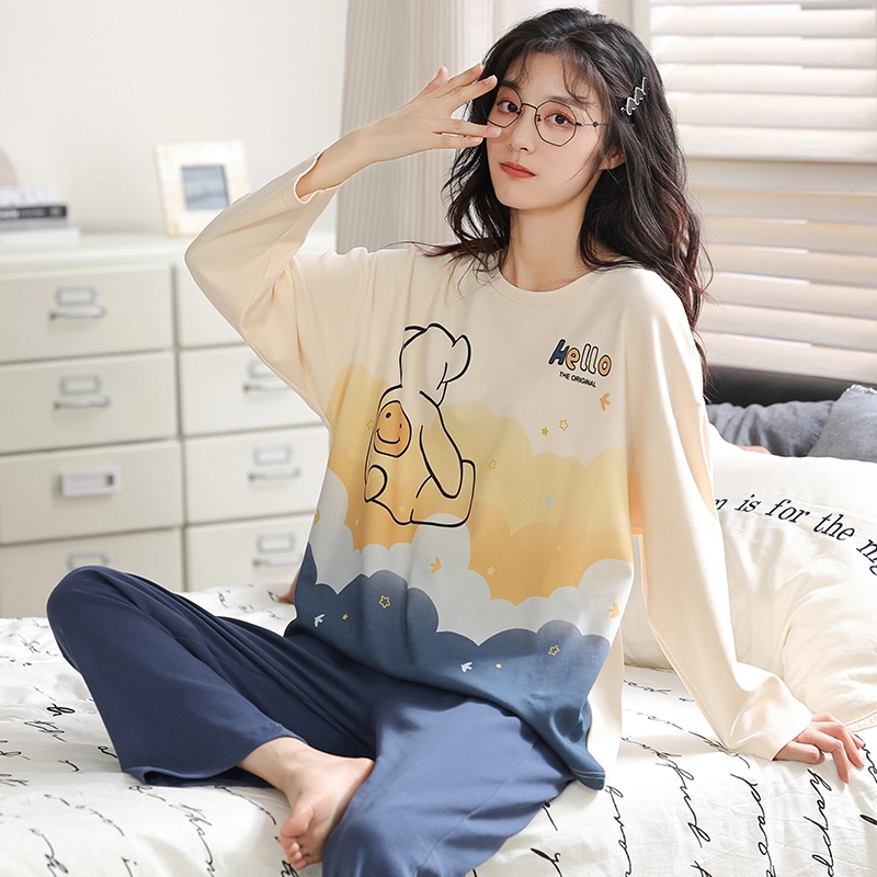 帕兰朵 长袖家居服柔软舒适睡衣套装 女款