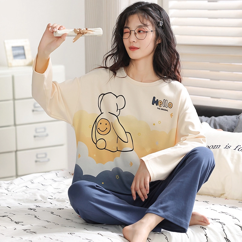 帕兰朵 长袖家居服柔软舒适睡衣套装 女款