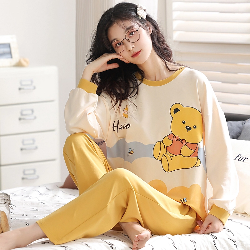 帕兰朵 长袖可外穿家居服柔软舒适睡衣套装 女款