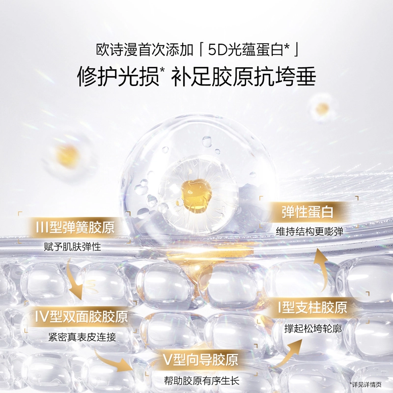 欧诗漫 全新小金管胶原水乳 淡纹舒缓紧致保湿