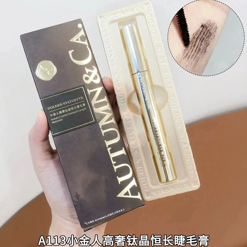 秋蔻 小金人高奢钛晶恒长睫毛膏 修饰眼部立体造型防水