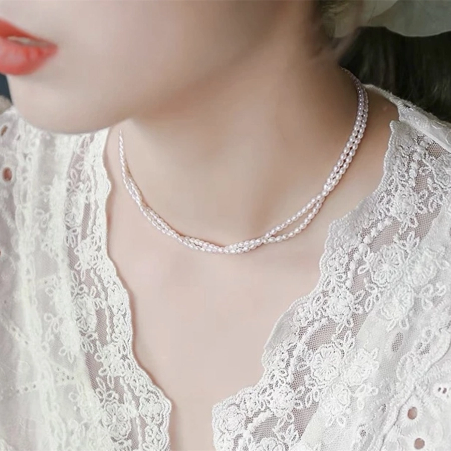 春芝朵 法式复古百搭简约锁骨链 珍珠 项链 女款