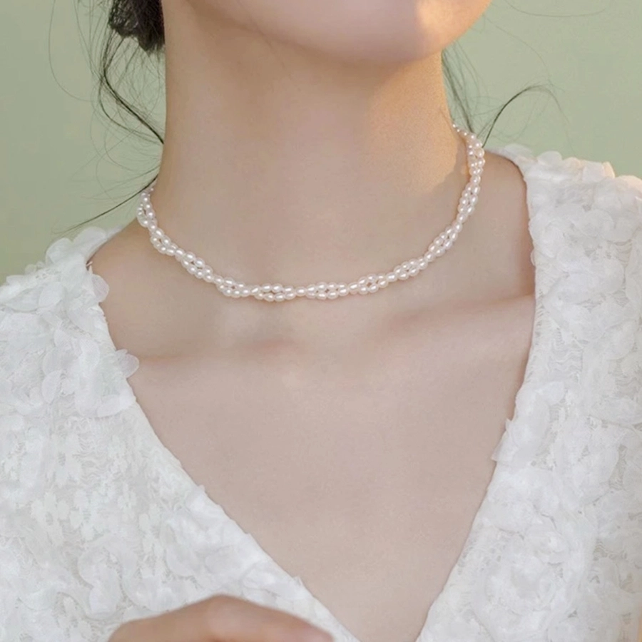 春芝朵 法式复古百搭简约锁骨链 珍珠 项链 女款