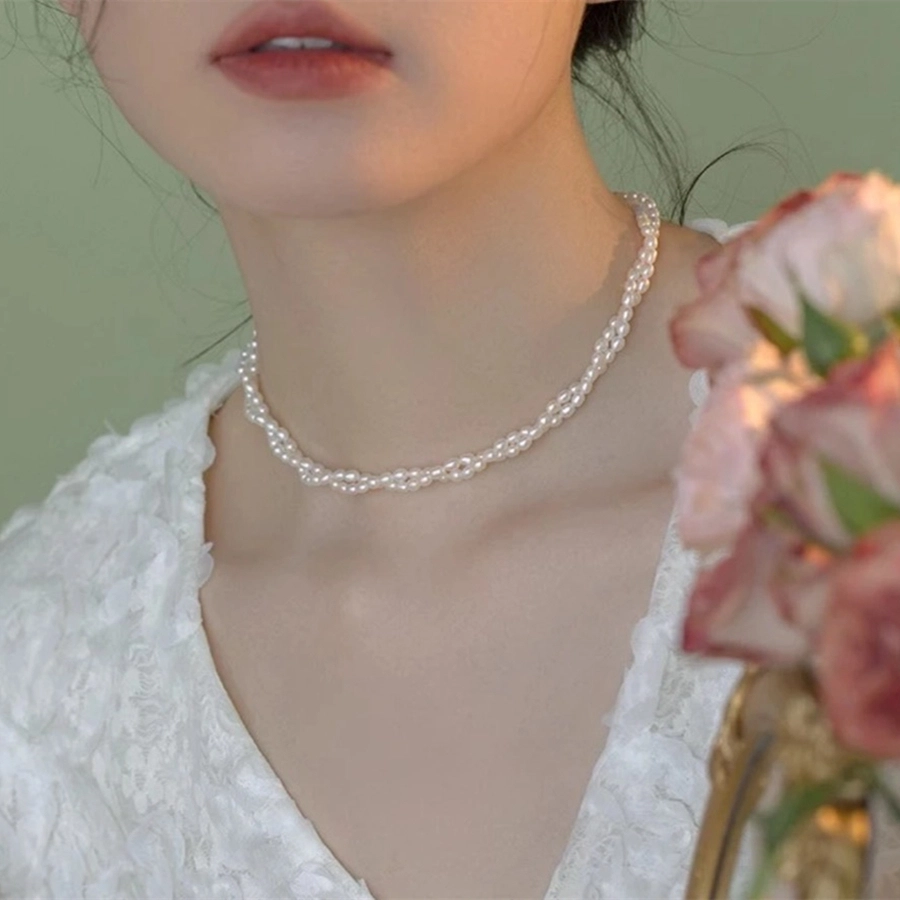 春芝朵 法式复古百搭简约锁骨链 珍珠 项链 女款