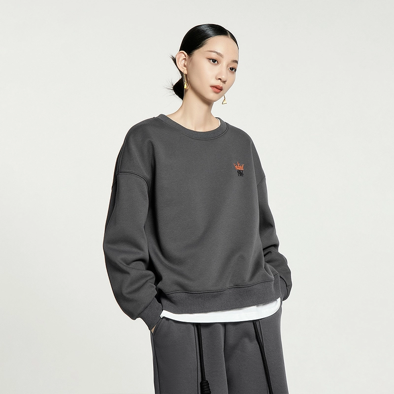 初语 圆领加绒加厚舒适细腻柔和亲肤卫衣 女款