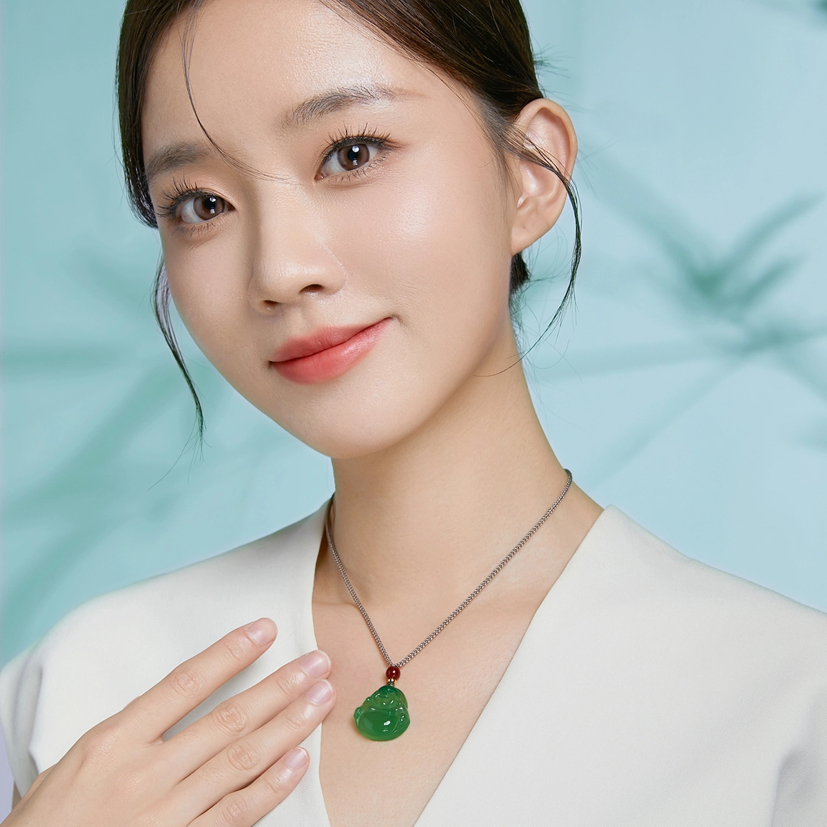 翠雅金楼 新中式国风国潮转运 气质款 玉髓 玉石吊坠 男女同款情侣款 玉髓