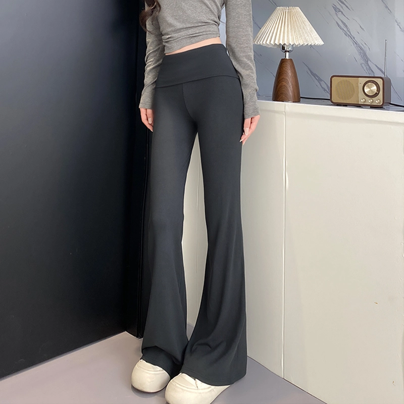 莫代尔 美式辣妹低腰宽松显瘦微喇运动阔腿裤休闲裤 女款