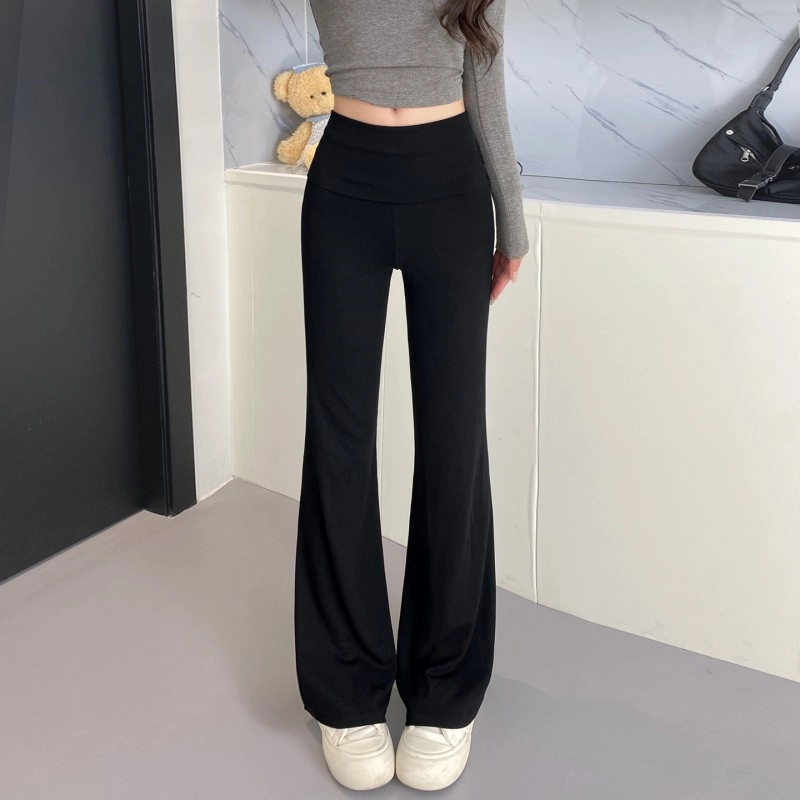 莫代尔 美式辣妹低腰宽松显瘦微喇运动阔腿裤休闲裤 女款