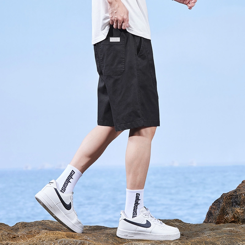 羽浅 男夏季薄款百搭宽松直筒中裤男生韩版运动透气五分裤子男休闲短裤 男款
