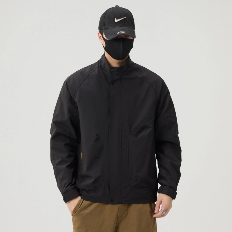 羽浅 潮牌美式立领工装外套春秋季高级感休闲上衣服时尚百搭夹克 男款