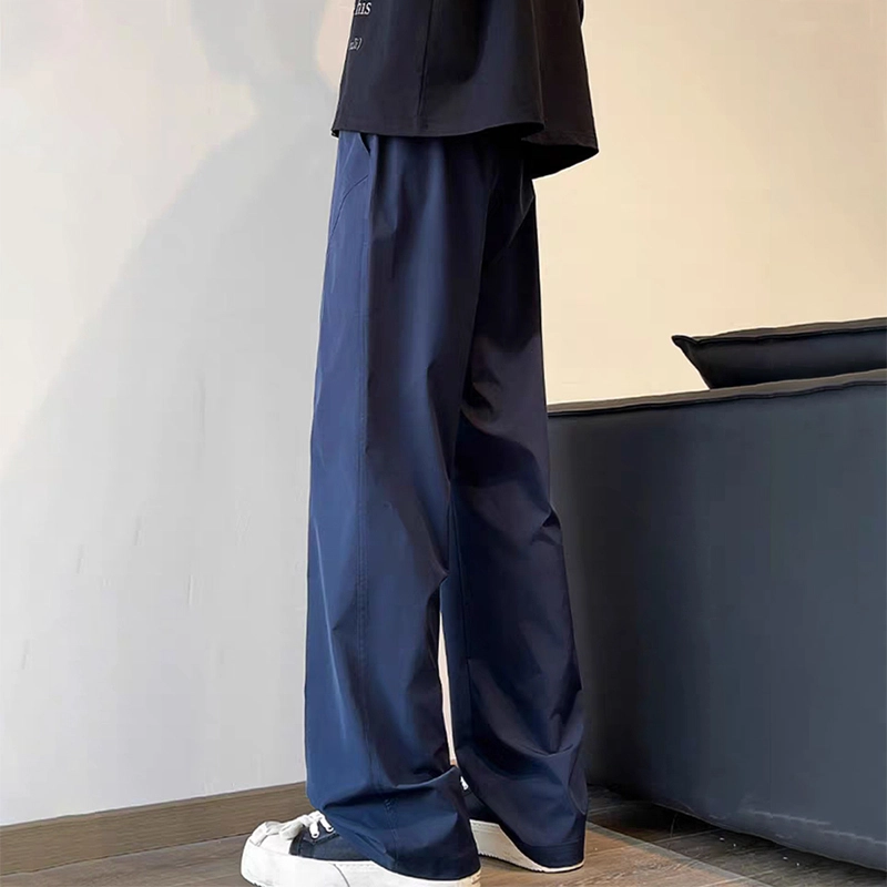 羽浅 纯色直筒垂感系带休闲裤 男女同款