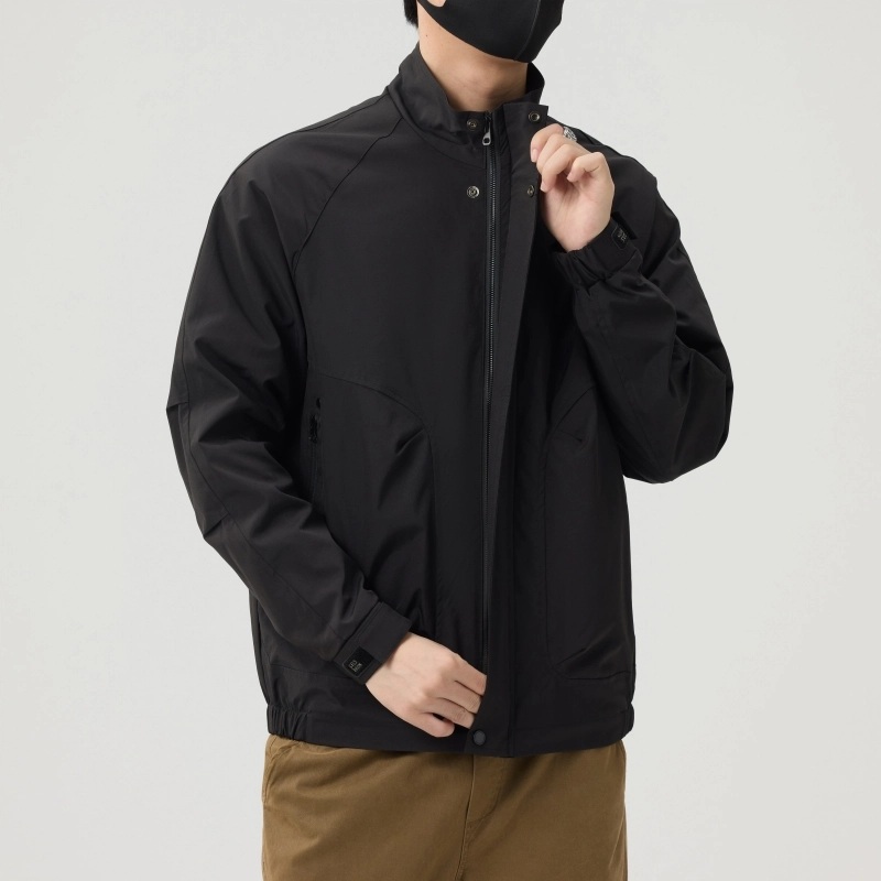 羽浅 潮牌美式立领工装外套春秋季高级感休闲上衣服时尚百搭夹克 男款