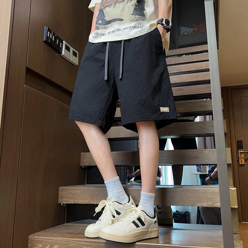 羽浅 夏季薄款男士速干五分裤冰丝健身宽松大码休闲短裤 男款