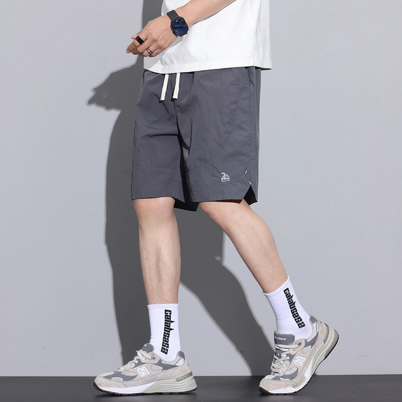羽浅 冰丝速干夏季超薄学生美式运动潮流五分宽松中裤休闲短裤 男款