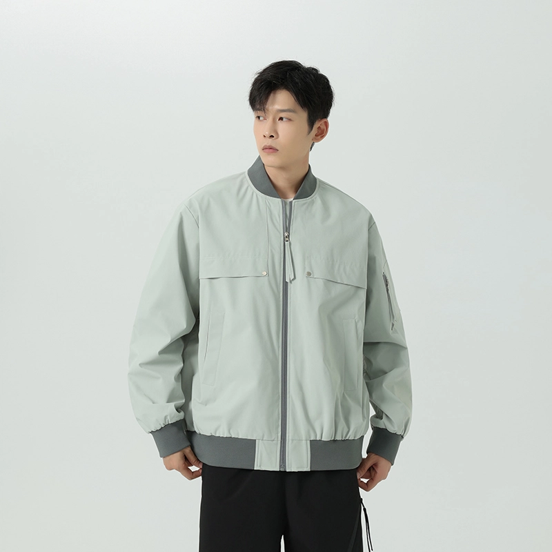 羽浅 春秋冬季潮牌时尚防风外套百搭休闲立领开衫工装上衣服夹克 男款