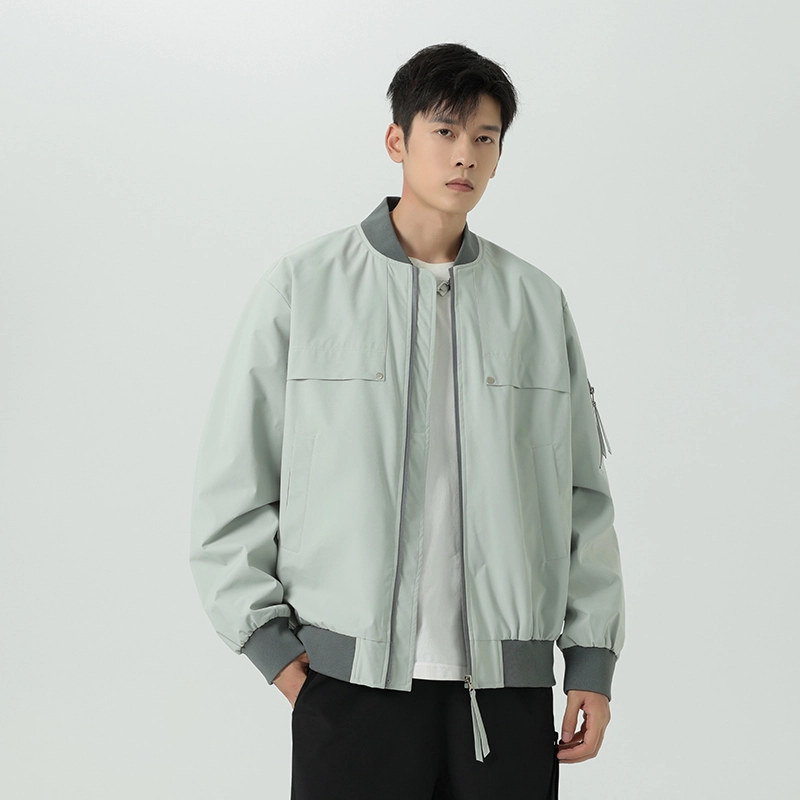 羽浅 春秋冬季潮牌时尚防风外套百搭休闲立领开衫工装上衣服夹克 男款