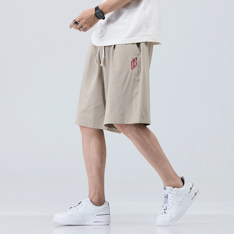 羽浅 夏季薄款简约舒适百搭五分宽松直筒耐磨抗皱休闲短裤 男款