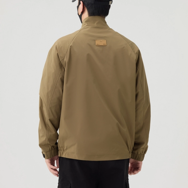 羽浅 潮牌美式立领工装外套春秋季高级感休闲上衣服时尚百搭夹克 男款