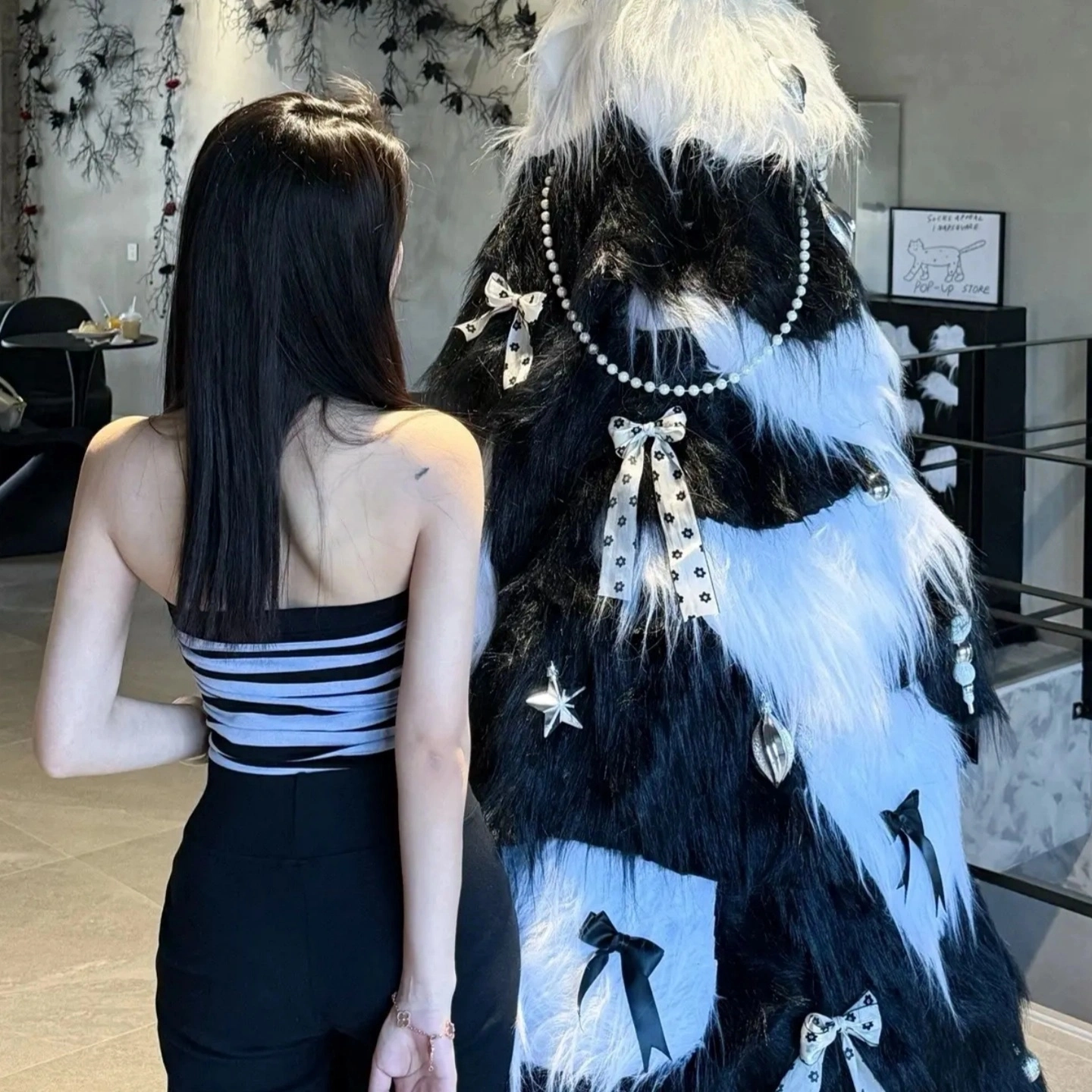 水中花 性感修身辣妹设计感抹胸背心 女款