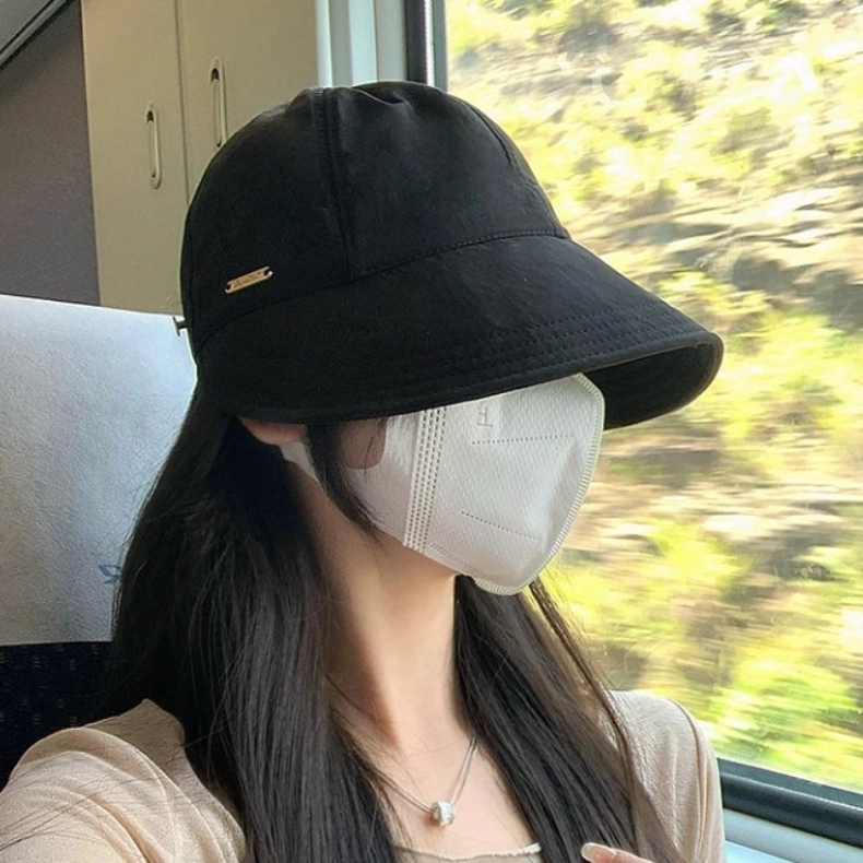 冠辉 遮脸春秋季防紫外线遮阳帽 涤纶 渔夫帽 男女同款情侣款
