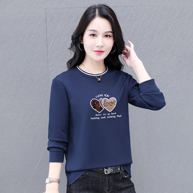 左岸 弹力修身柔软舒适潮范遮肉圆领显瘦时髦休闲时尚卫衣 女款