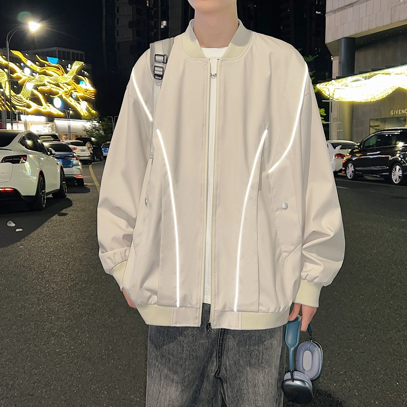 左岸 美式飞行员外套男秋季宽松休闲棒球服上衣潮牌高街工装夹克 男款