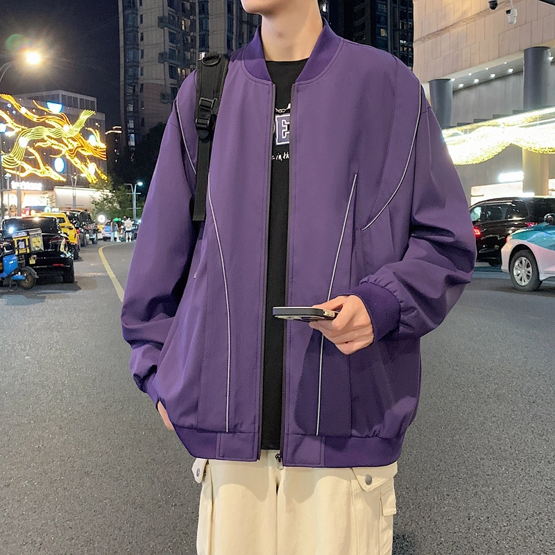 左岸 美式飞行员外套男秋季宽松休闲棒球服上衣潮牌高街工装夹克 男款