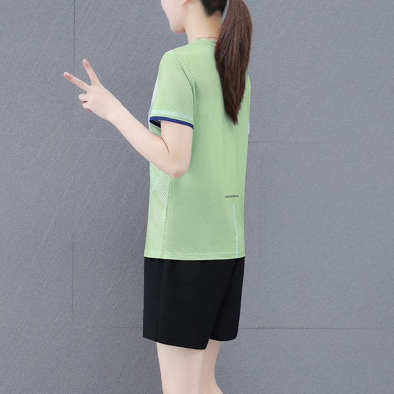 左岸 冰丝速干衣短裤运动休闲套装 女款