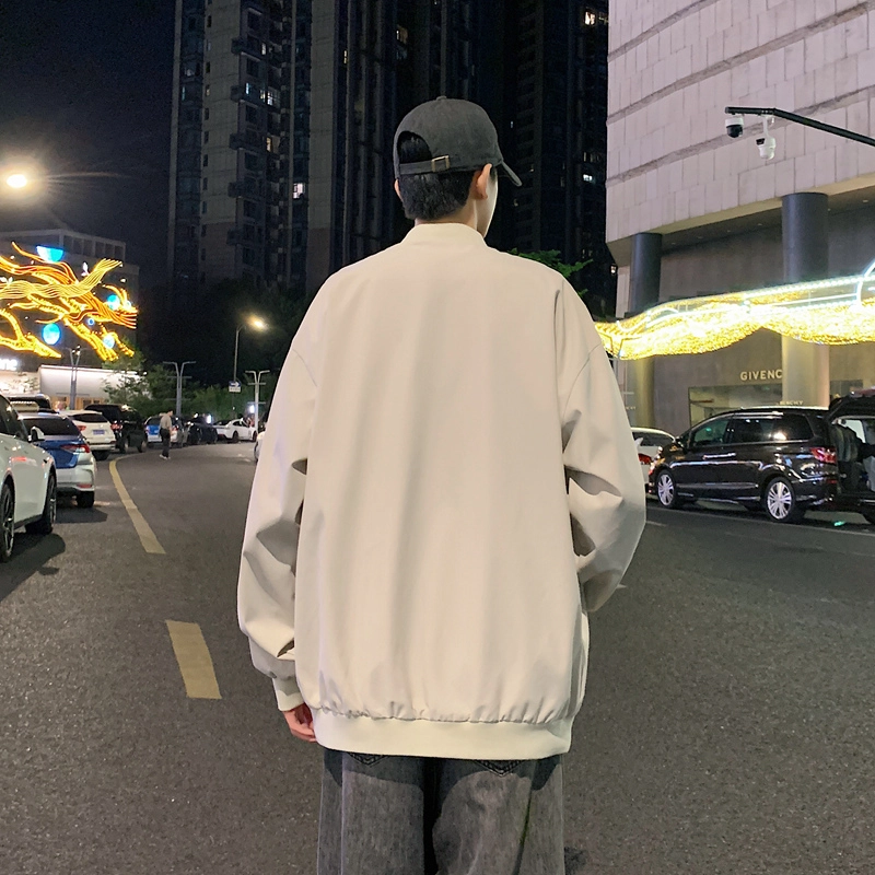 左岸 美式飞行员外套男秋季宽松休闲棒球服上衣潮牌高街工装夹克 男款