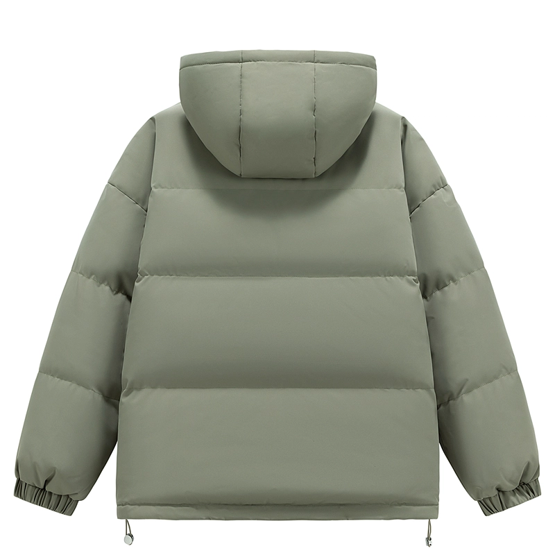 左岸 秋冬加厚保暖青少年港风连帽面包服棉衣休闲宽松简约纯色潮牌棉袄外套棉服 男款